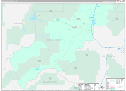 Deer Lodge County, MT Wall Map Premium Style 2023